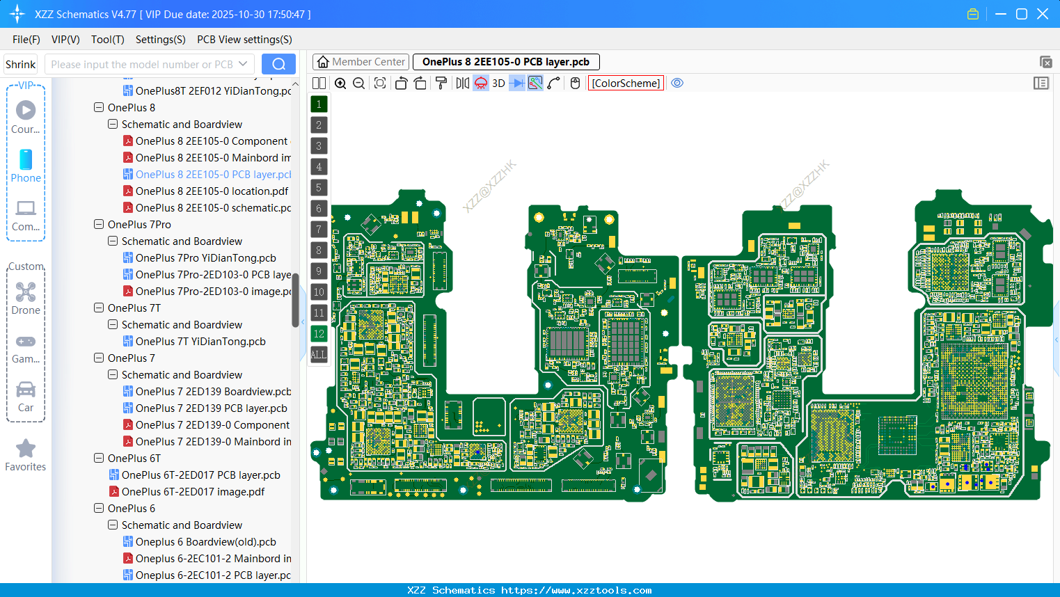 OnePlus 8 2EE105-0 PCB Layer